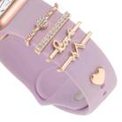 Smart Watch Band Decorative Ring Metal Accessories(Heartbeat) - 3