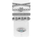 Smart Watch Band Decorative Ring Metal Accessories(Silver Heart Eyes) - 1