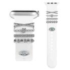 Smart Watch Band Decorative Ring Metal Accessories(Silver Heart Eyes) - 2