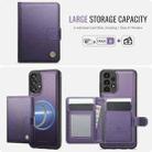 For Samsung Galaxy A13 4G / 5G / A04s JEEHOOD J09 Buckle Card Bag MagSafe Magnetic Style RFID Leather Phone Case(Purple) - 2