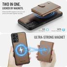 For Samsung Galaxy A13 4G / 5G / A04s JEEHOOD J09 Buckle Card Bag MagSafe Magnetic Style RFID Leather Phone Case(Brown) - 3