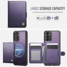 For Samsung Galaxy A14 4G / 5G / M44 5G JEEHOOD J09 Buckle Card Bag MagSafe Magnetic Style RFID Leather Phone Case(Purple) - 2