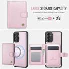For Samsung Galaxy A14 4G / 5G / M44 5G JEEHOOD J09 Buckle Card Bag MagSafe Magnetic Style RFID Leather Phone Case(Pink) - 2