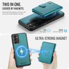 For Samsung Galaxy A14 4G / 5G / M44 5G JEEHOOD J09 Buckle Card Bag MagSafe Magnetic Style RFID Leather Phone Case(Green) - 3