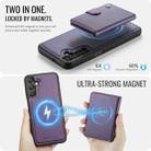 For Samsung Galaxy A16 4G / 5G JEEHOOD J09 Buckle Card Bag MagSafe Magnetic Style RFID Leather Phone Case(Purple) - 3
