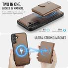 For Samsung Galaxy A16 4G / 5G JEEHOOD J09 Buckle Card Bag MagSafe Magnetic Style RFID Leather Phone Case(Brown) - 3