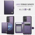 For Samsung Galaxy A54 5G JEEHOOD J09 Buckle Card Bag MagSafe Magnetic Style RFID Leather Phone Case(Purple) - 2