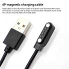 USB Interface 4 Pin Smart Watch Magnetic Charging Cable With Chip Protection, Length:60cm(Black) - 2