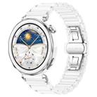 For Huawei Watch GT 5 Pro 42mm xDfind Ceramic Stainless Steel Watch Band(Pure White) - 1