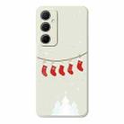 For Samsung Galaxy S23 5G A Series Minimalist TPU Creative Painted Phone Case(White A0942) - 1