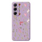 For Samsung Galaxy S23 5G A Series Minimalist TPU Creative Painted Phone Case(Purple A0953) - 1