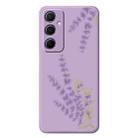For Samsung Galaxy S22 Ultra 5G A Series Minimalist TPU Creative Painted Phone Case(Purple A0975) - 1