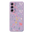 For Samsung Galaxy S21 5G A Series Minimalist TPU Creative Painted Phone Case(Purple A0955) - 1