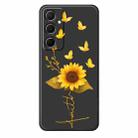 For Samsung Galaxy S21 Ultra 5G A Series Minimalist TPU Creative Painted Phone Case(Black A0965) - 1