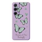 For Samsung Galaxy S21 Ultra 5G A Series Minimalist TPU Creative Painted Phone Case(Purple A0979) - 1