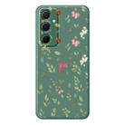 For Samsung Galaxy S21 Ultra 5G A Series Minimalist TPU Creative Painted Phone Case(Green A0953) - 1