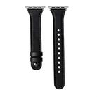For Apple Watch 38 / 40 / 41 / S10 42mm xDfind Double Ring Single Rivet Genuine Leather Watch Band(Black) - 3
