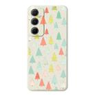 For Samsung Galaxy S23 5G B Series Minimalist TPU Creative Painted Phone Case(White A0998) - 1