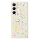 For Samsung Galaxy S23 5G B Series Minimalist TPU Creative Painted Phone Case(White A1002) - 1
