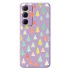 For Samsung Galaxy S22 Ultra 5G B Series Minimalist TPU Creative Painted Phone Case(Purple A0998) - 1