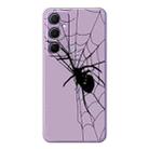 For Samsung Galaxy S22 Ultra 5G B Series Minimalist TPU Creative Painted Phone Case(Purple A1001) - 1