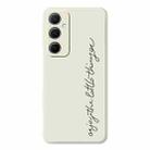 For Samsung Galaxy S22+ 5G B Series Minimalist TPU Creative Painted Phone Case(White A1004) - 1