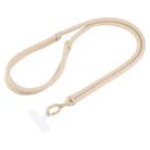 7mm Polyester Solid Color Two-way Adjustable Crossbody Mobile Phone Lanyard(Camel) - 1
