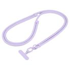 7mm Polyester Solid Color Two-way Adjustable Crossbody Mobile Phone Lanyard(Purple) - 1