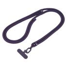 7mm Polyester Solid Color Two-way Adjustable Crossbody Mobile Phone Lanyard(Navy Blue) - 1