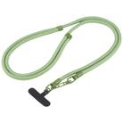 7mm Polyester Solid Color Double-sided Buckle Adjustable Crossbody Mobile Phone Lanyard(Green) - 1