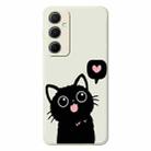 For Samsung Galaxy S23 5G C Series Minimalist TPU Creative Painted Phone Case(White A1036) - 1