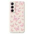 For Samsung Galaxy S22 Ultra 5G C Series Minimalist TPU Creative Painted Phone Case(White A1033) - 1