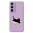 For Samsung Galaxy S22+ 5G C Series Minimalist TPU Creative Painted Phone Case(Purple A1013) - 1