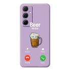 For Samsung Galaxy S22+ 5G C Series Minimalist TPU Creative Painted Phone Case(Purple A1021) - 1
