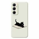 For Samsung Galaxy S21 5G C Series Minimalist TPU Creative Painted Phone Case(White A1013) - 1