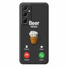 For Samsung Galaxy S21 Ultra 5G C Series Minimalist TPU Creative Painted Phone Case(Black A1021) - 1