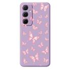 For Samsung Galaxy S21 Ultra 5G C Series Minimalist TPU Creative Painted Phone Case(Purple A1033) - 1
