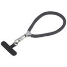 8mm Adjustable Silver Buckle Wrist Short Strap Anti-lost Mobile Phone Lanyard(Charcoal Grey) - 1