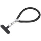 8mm Adjustable Silver Buckle Wrist Short Strap Anti-lost Mobile Phone Lanyard(Black) - 1