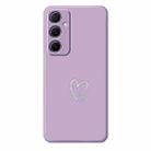 For Samsung Galaxy S23 5G D Series Minimalist TPU Creative Painted Phone Case(Purple A1044) - 1