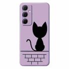 For Samsung Galaxy S23 5G D Series Minimalist TPU Creative Painted Phone Case(Purple A1052) - 1