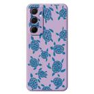 For Samsung Galaxy S22 Ultra 5G D Series Minimalist TPU Creative Painted Phone Case(Purple A1047) - 1