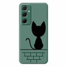 For Samsung Galaxy S22 Ultra 5G D Series Minimalist TPU Creative Painted Phone Case(Green A1052) - 1