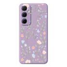 For Samsung Galaxy S22+ 5G D Series Minimalist TPU Creative Painted Phone Case(Purple A1060) - 1