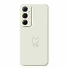 For Samsung Galaxy S22+ 5G D Series Minimalist TPU Creative Painted Phone Case(White A1044) - 1