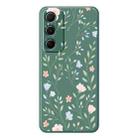 For Samsung Galaxy S22+ 5G D Series Minimalist TPU Creative Painted Phone Case(Green A1060) - 1