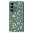 For Samsung Galaxy S21 Ultra 5G D Series Minimalist TPU Creative Painted Phone Case(Green A1059) - 1