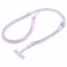 7mm 3 in 1 Threaded Adjustable Crossbody Mobile Phone Lanyard(Lilac Purple) - 1