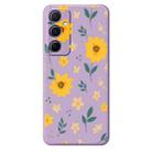 For Samsung Galaxy S22+ 5G E Series Minimalist TPU Creative Painted Phone Case(Purple A1074) - 1