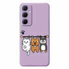 For Samsung Galaxy S22+ 5G E Series Minimalist TPU Creative Painted Phone Case(Purple A1079) - 1